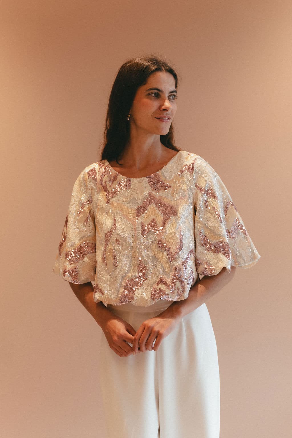 Blouse Ava Rose poudré