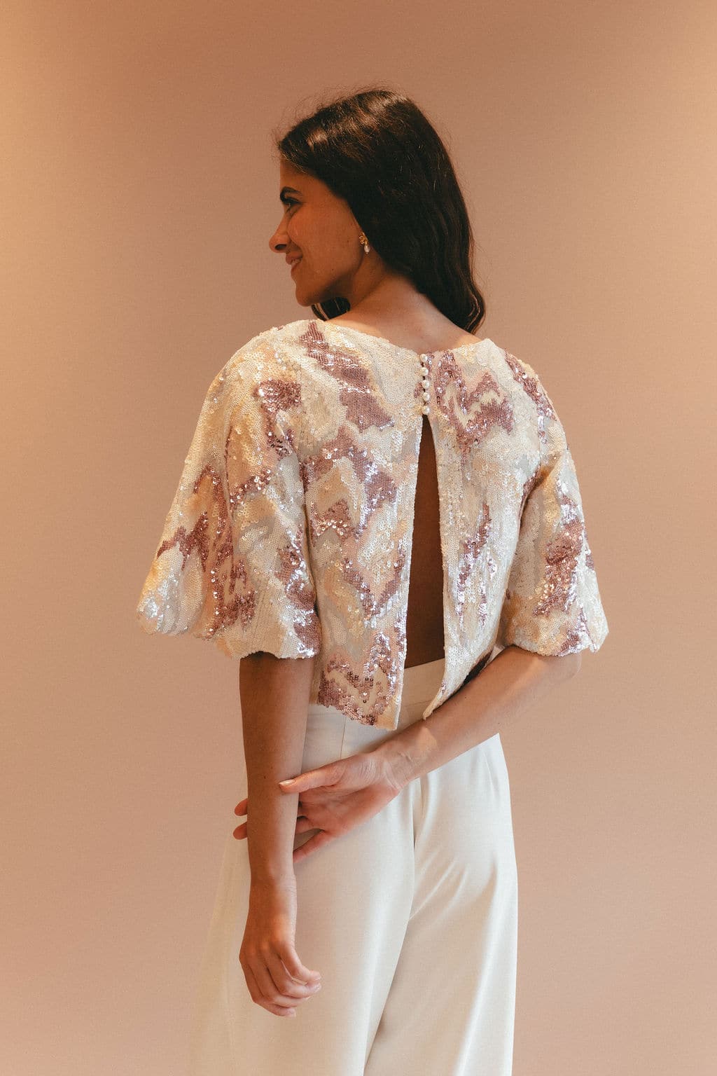 Blouse Ava Rose poudré – Image 2